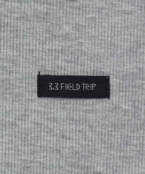 3.3 Field Trip (3.3フィールドトリップ)の「3.3Field Trip/リブニット半袖スキッパー(Tシャツ/カットソー・レディース・ブラック/ピンク/グレー・FREE)」の8枚目の写真