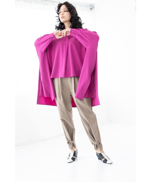 OSMOSIS（オズモーシス）の「ボタンアレンジパンツ（その他パンツ・レディース・グレー/ベージュ/ブラック・ONE SIZE）」の4枚目の写真