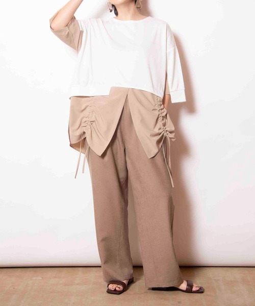 OSMOSIS（オズモーシス）の「ボタンアレンジパンツ（その他パンツ・レディース・グレー/ベージュ/ブラック・ONE SIZE）」の8枚目の写真