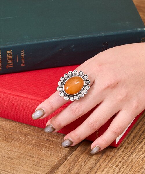CIAOPANIC TYPY（チャオパニックティピー）の「【yuccA】フラワーリング（リング・レディース・オレンジ/グレー・ONE SIZE）」の8枚目の写真