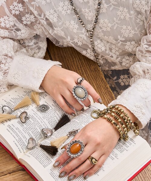 CIAOPANIC TYPY（チャオパニックティピー）の「【yuccA】フラワーリング（リング・レディース・オレンジ/グレー・ONE SIZE）」の14枚目の写真