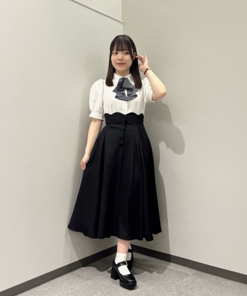 セール】ドレープタイ付きシャツ【新色追加】取り外し可/ fint