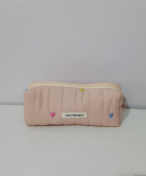 Liaa/カラフル ハート刺繍 ペンケース ポーチ A18594（ポーチ）｜TONE