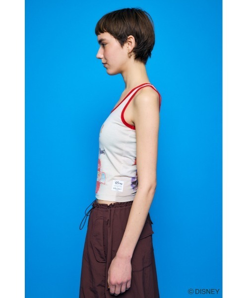 Disney SERIES CREATED by MOUSSY タンクトップ Disney SERIES CREATED by MOUSSY | MD SIDE GATHER タンク