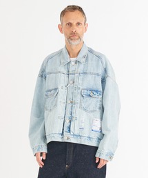 【MIHARAYASUHIRO/ミハラヤスヒロ】SELVAGE DENIM JACKET (BLEACHED)