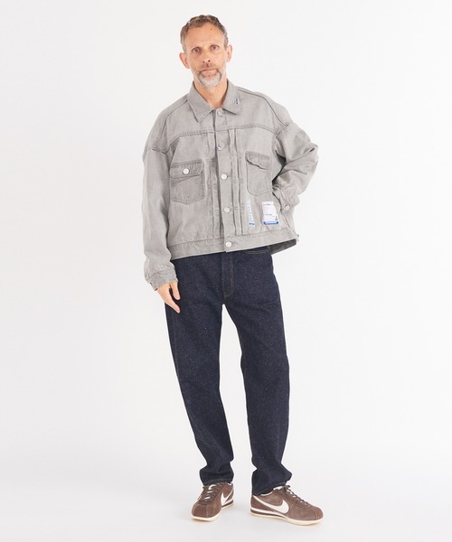 In・stru(men-tal).(インストルメンタル)の「【MIHARAYASUHIRO/ミハラヤスヒロ】SELVAGE DENIM JACKET (BLEACHED)(デニムジャケット・メンズ・ブラック/インディゴブルー・46/44)」の5枚目の写真