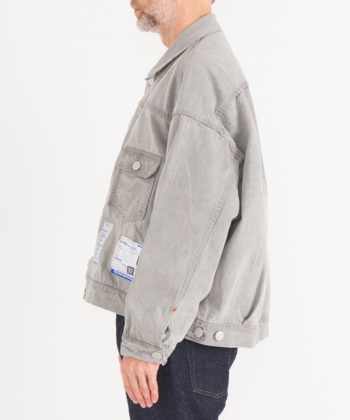 In・stru(men-tal).(インストルメンタル)の「【MIHARAYASUHIRO/ミハラヤスヒロ】SELVAGE DENIM JACKET (BLEACHED)(デニムジャケット・メンズ・ブラック/インディゴブルー・46/44)」の7枚目の写真