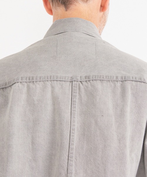 In・stru(men-tal).(インストルメンタル)の「【MIHARAYASUHIRO/ミハラヤスヒロ】SELVAGE DENIM JACKET (BLEACHED)(デニムジャケット・メンズ・ブラック/インディゴブルー・46/44)」の9枚目の写真