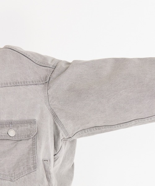 In・stru(men-tal).(インストルメンタル)の「【MIHARAYASUHIRO/ミハラヤスヒロ】SELVAGE DENIM JACKET (BLEACHED)(デニムジャケット・メンズ・ブラック/インディゴブルー・46/44)」の11枚目の写真
