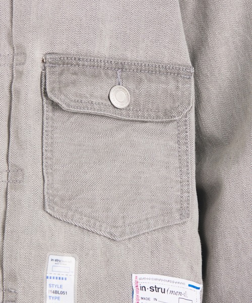 In・stru(men-tal).(インストルメンタル)の「【MIHARAYASUHIRO/ミハラヤスヒロ】SELVAGE DENIM JACKET (BLEACHED)(デニムジャケット・メンズ・ブラック/インディゴブルー・46/44)」の14枚目の写真
