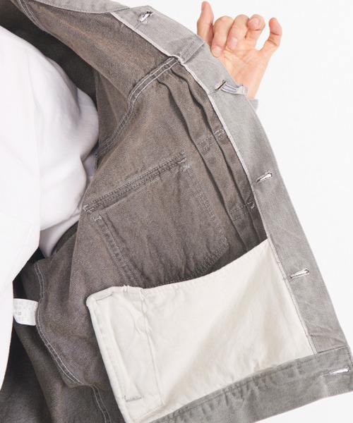 In・stru(men-tal).(インストルメンタル)の「【MIHARAYASUHIRO/ミハラヤスヒロ】SELVAGE DENIM JACKET (BLEACHED)(デニムジャケット・メンズ・ブラック/インディゴブルー・46/44)」の16枚目の写真