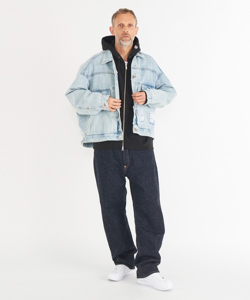 In・stru(men-tal).(インストルメンタル)の「【MIHARAYASUHIRO/ミハラヤスヒロ】SELVAGE DENIM JACKET (BLEACHED)(デニムジャケット・メンズ・ブラック/インディゴブルー・46/44)」の17枚目の写真