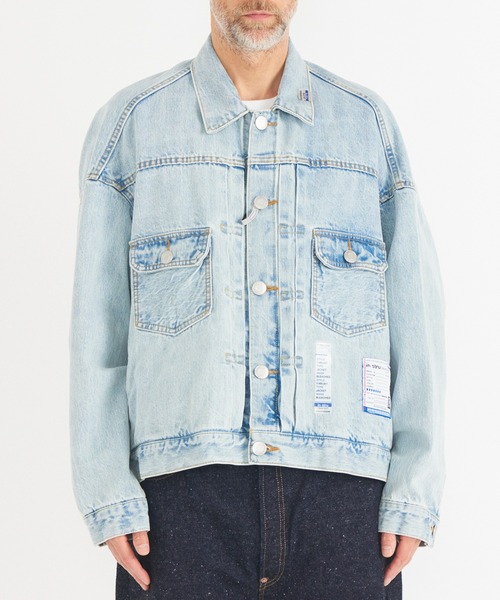 In・stru(men-tal).(インストルメンタル)の「【MIHARAYASUHIRO/ミハラヤスヒロ】SELVAGE DENIM JACKET (BLEACHED)(デニムジャケット・メンズ・ブラック/インディゴブルー・46/44)」の20枚目の写真