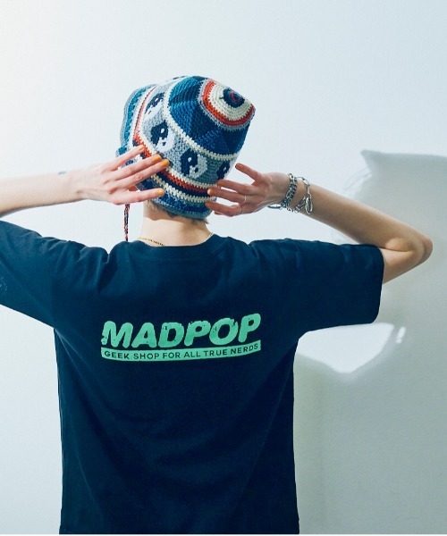 RNA（アールエヌエー）の「E5110 クロシェニットＨＡＴ（ニットキャップ/ビーニー・レディース・ブラウン/ライトブルー/杢グレー・FREE）」の7枚目の写真