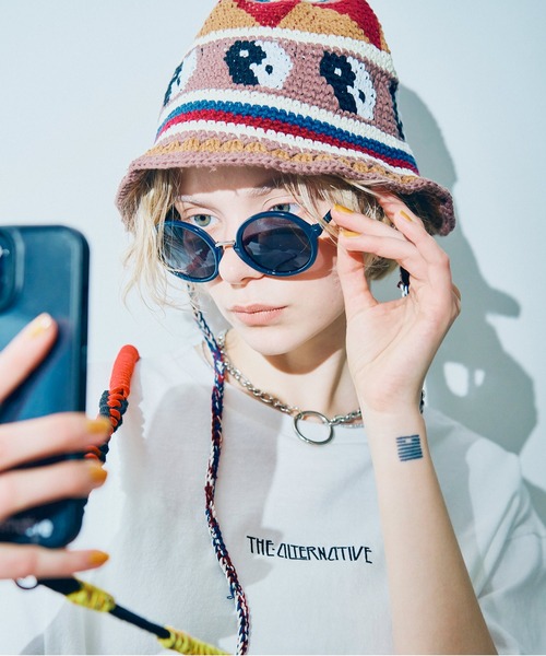 RNA（アールエヌエー）の「E5110 クロシェニットＨＡＴ（ニットキャップ/ビーニー・レディース・ブラウン/ライトブルー/杢グレー・FREE）」の10枚目の写真