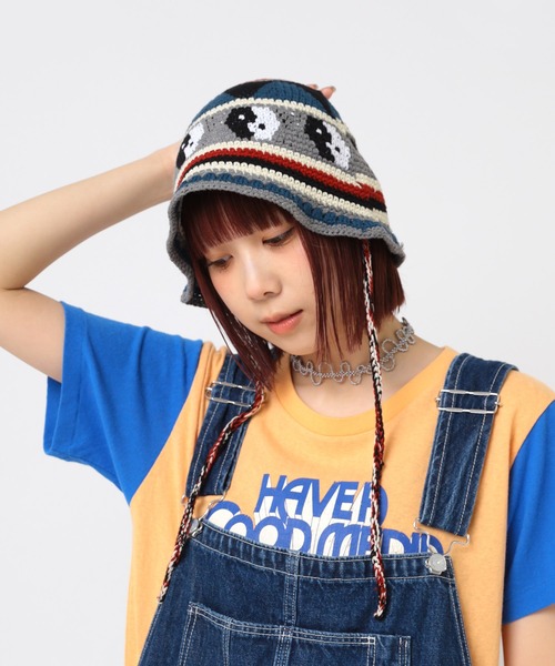 RNA（アールエヌエー）の「E5110 クロシェニットＨＡＴ（ニットキャップ/ビーニー・レディース・ブラウン/ライトブルー/杢グレー・FREE）」の16枚目の写真