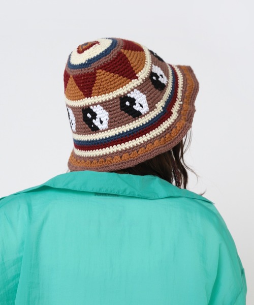 RNA（アールエヌエー）の「E5110 クロシェニットＨＡＴ（ニットキャップ/ビーニー・レディース・ブラウン/ライトブルー/杢グレー・FREE）」の22枚目の写真