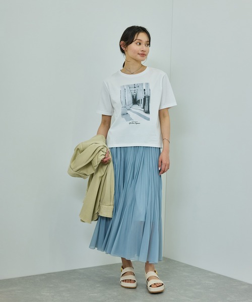 ROPE'（ロペ）の「プリントＴシャツ/イージーケア（Tシャツ/カットソー・レディース・ホワイト/ホワイト系その他/ホワイト系その他2・FREE）」の4枚目の写真