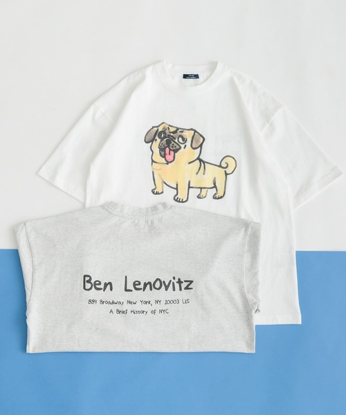 セール】BEN LENOVITZ Dog Print T-shirts（Tシャツ/カットソー