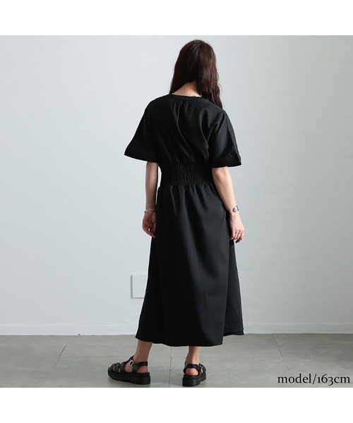 GOLDJAPAN(ゴールドジャパン)の「キーネックシャーリングワンピース【大きいサイズ対応】(ワンピース・レディース・ブラック/モカ・LL/3L/4L/5L)」の16枚目の写真