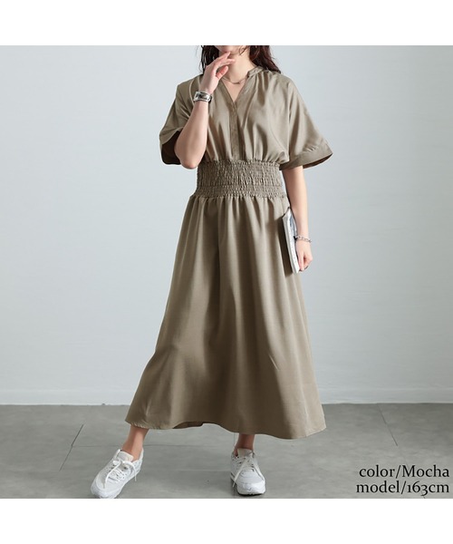 GOLDJAPAN(ゴールドジャパン)の「キーネックシャーリングワンピース【大きいサイズ対応】(ワンピース・レディース・ブラック/モカ・LL/3L/4L/5L)」の17枚目の写真