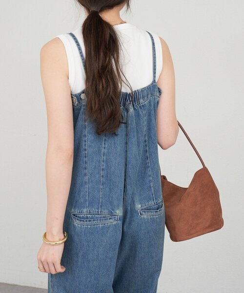 SHENERY（シーナリー）の「《インフルエンサー＠tsuru00コラボ》デニムサロペット（サロペット/オーバーオール・レディース・ブルー/ブラック・36/38）」の7枚目の写真