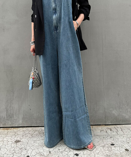 SHENERY（シーナリー）の「《インフルエンサー＠tsuru00コラボ》デニムサロペット（サロペット/オーバーオール・レディース・ブルー/ブラック・36/38）」の18枚目の写真