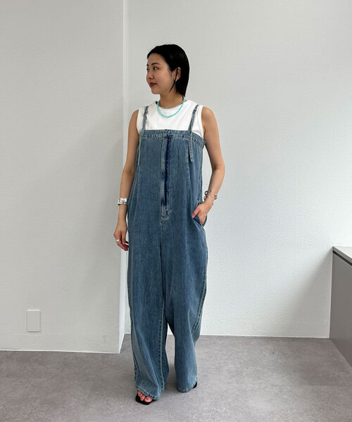 SHENERY（シーナリー）の「《インフルエンサー＠tsuru00コラボ》デニムサロペット（サロペット/オーバーオール・レディース・ブルー/ブラック・36/38）」の22枚目の写真