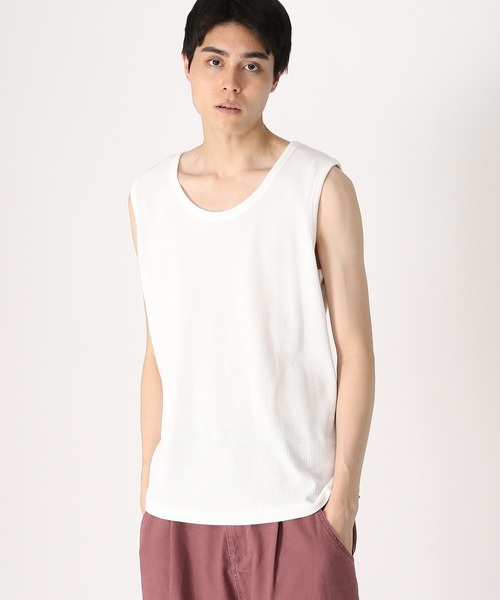 LAND MUSEUM（ランドミュージアム）の「3.3 Field Trip／ノースリーブ（Tシャツ/カットソー・メンズ・ホワイト/ブラック・FREE）」の13枚目の写真