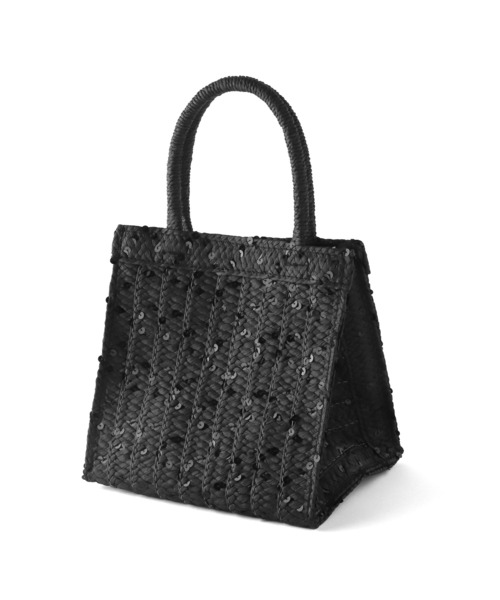 ANEMONE（アネモネ）の「スパンコールミックスかごバッグ【動画あり】（かごバッグ・レディース・アイボリー/ブラック/ベージュ・FREE）」の6枚目の写真