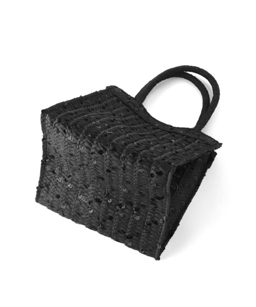 ANEMONE（アネモネ）の「スパンコールミックスかごバッグ【動画あり】（かごバッグ・レディース・アイボリー/ブラック/ベージュ・FREE）」の8枚目の写真