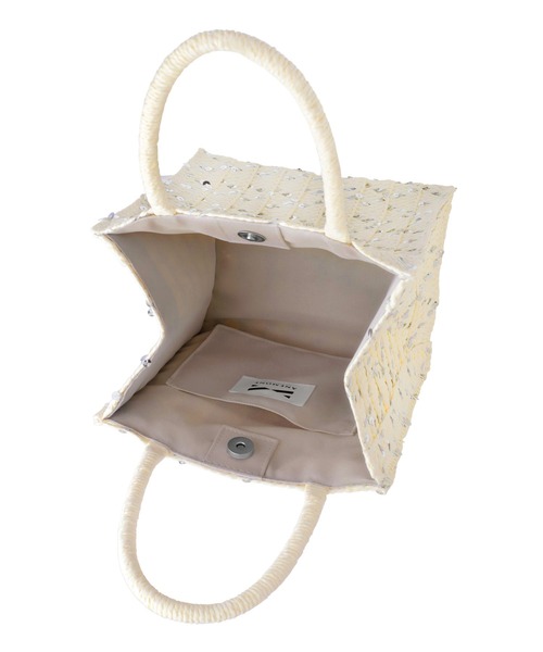 ANEMONE（アネモネ）の「スパンコールミックスかごバッグ【動画あり】（かごバッグ・レディース・アイボリー/ブラック/ベージュ・FREE）」の9枚目の写真