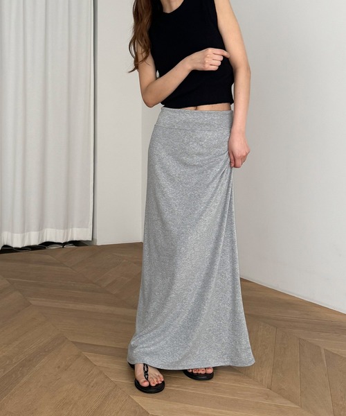 CANAL JEAN(キャナルジーン)の「El mar レーヨン天竺ロングスカート(スカート・レディース・グレー/ブラック・ONE SIZE)」の2枚目の写真
