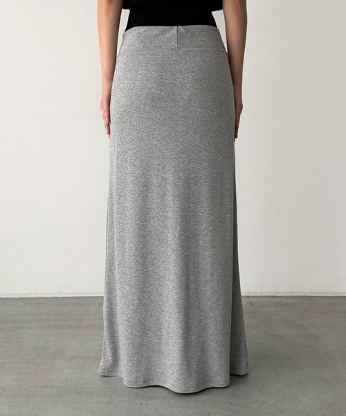 CANAL JEAN(キャナルジーン)の「El mar レーヨン天竺ロングスカート(スカート・レディース・グレー/ブラック・ONE SIZE)」の6枚目の写真