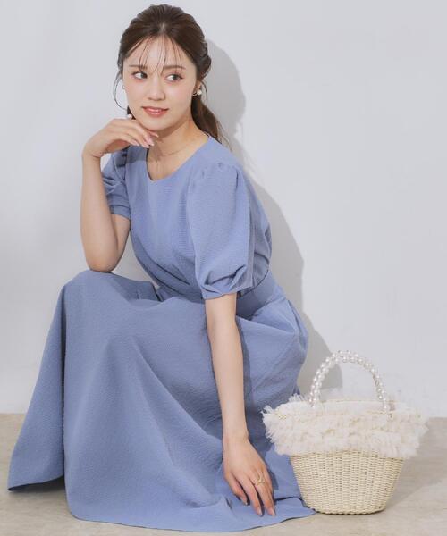 couture brooch（クチュールブローチ）の「【細見え・キレイめ】サッカータックワンピース（ワンピース・レディース・ブラウン系その他/ブルー/ブラック・40/38/42/36）」の13枚目の写真