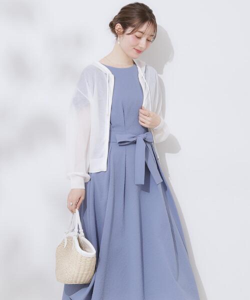 couture brooch（クチュールブローチ）の「【細見え・キレイめ】サッカータックワンピース（ワンピース・レディース・ブラウン系その他/ブルー/ブラック・40/38/42/36）」の16枚目の写真