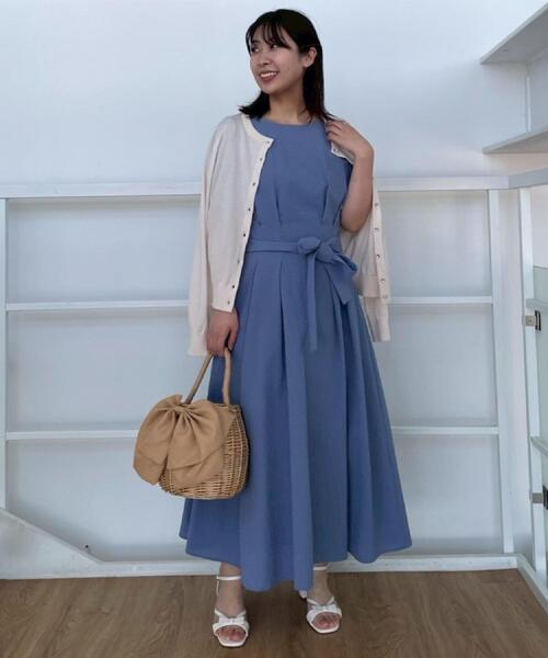 couture brooch（クチュールブローチ）の「【細見え・キレイめ】サッカータックワンピース（ワンピース・レディース・ブラウン系その他/ブルー/ブラック・40/38/42/36）」の17枚目の写真