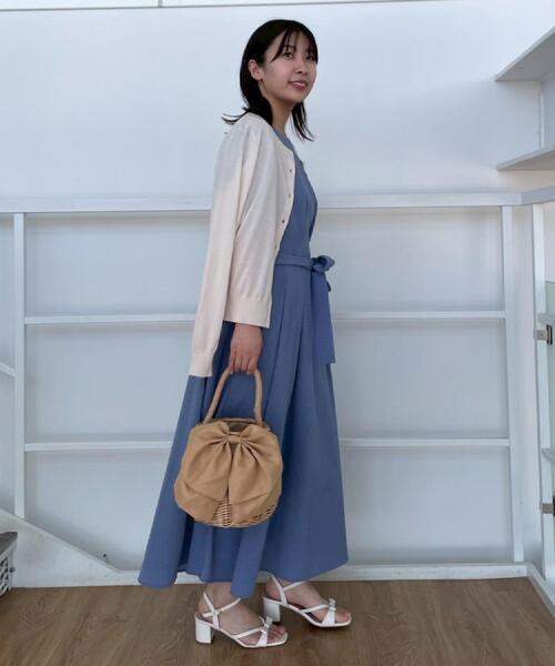 couture brooch（クチュールブローチ）の「【細見え・キレイめ】サッカータックワンピース（ワンピース・レディース・ブラウン系その他/ブルー/ブラック・40/38/42/36）」の18枚目の写真