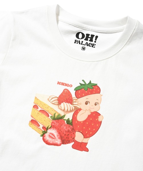 HOMEGAME(ホームゲーム)の「オーパレス【OH!PALACE】- キューピーTシャツ【ICHIGO 02 CROPPED TEE】(Tシャツ/カットソー・レディース・ホワイト・LARGE/MEDIUM/SMALL)」の2枚目の写真