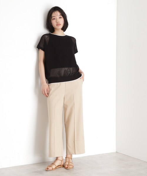 THE SHOP TK (ザ ショップ ティーケー )の「フレンチスリーブメッシュニットタンクセット【洗える】(その他トップス・レディース・ブラック/アイボリー/ライトブルー/ブラウン系その他・13/12)」の11枚目の写真