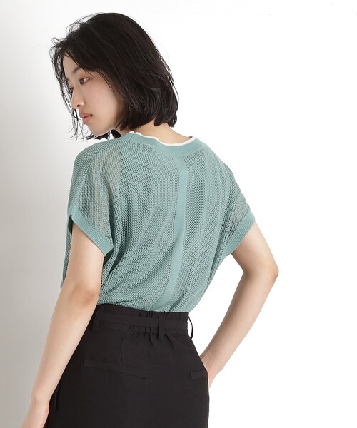 THE SHOP TK (ザ ショップ ティーケー )の「フレンチスリーブメッシュニットタンクセット【洗える】(その他トップス・レディース・ブラック/アイボリー/ライトブルー/ブラウン系その他・13/12)」の20枚目の写真