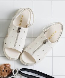 algy | ハートチャーム飾りジップサンダル(サンダル)