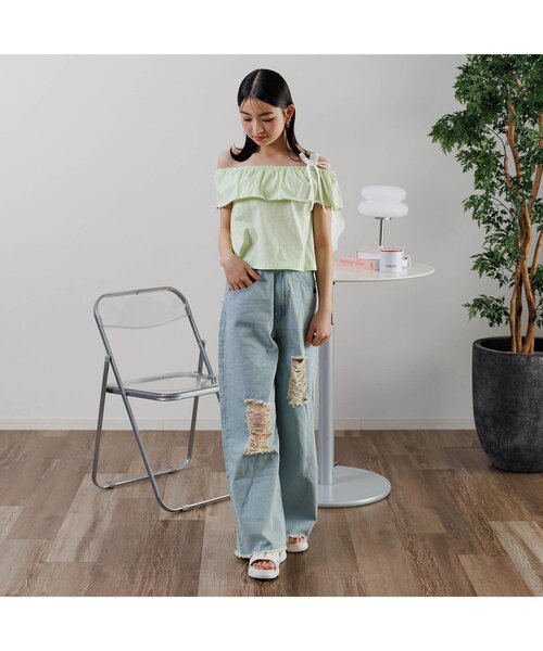 algy（アルジー）の「ハートチャーム飾りジップサンダル（サンダル・キッズ・シルバー/オフホワイト/ブラック・21/23/24/22/20）」の5枚目の写真