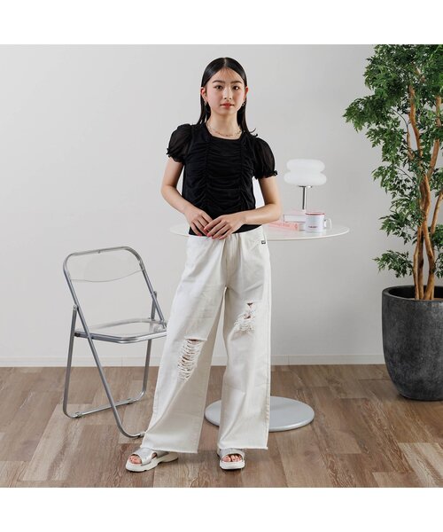 algy（アルジー）の「ハートチャーム飾りジップサンダル（サンダル・キッズ・シルバー/オフホワイト/ブラック・21/23/24/22/20）」の6枚目の写真