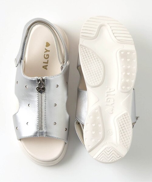 algy（アルジー）の「ハートチャーム飾りジップサンダル（サンダル・キッズ・シルバー/オフホワイト/ブラック・21/23/24/22/20）」の13枚目の写真