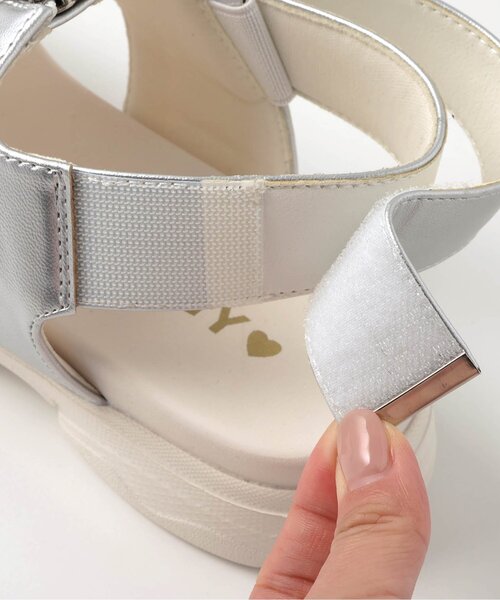 algy（アルジー）の「ハートチャーム飾りジップサンダル（サンダル・キッズ・シルバー/オフホワイト/ブラック・21/23/24/22/20）」の19枚目の写真