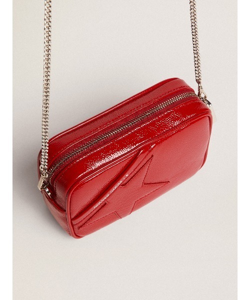 GOLDEN GOOSE（ゴールデングース）の「レディース ミニ Star Bag レッド ペイントレザー トーンオントーン スター（ショルダーバッグ・レディース・レッド・U）」の2枚目の写真