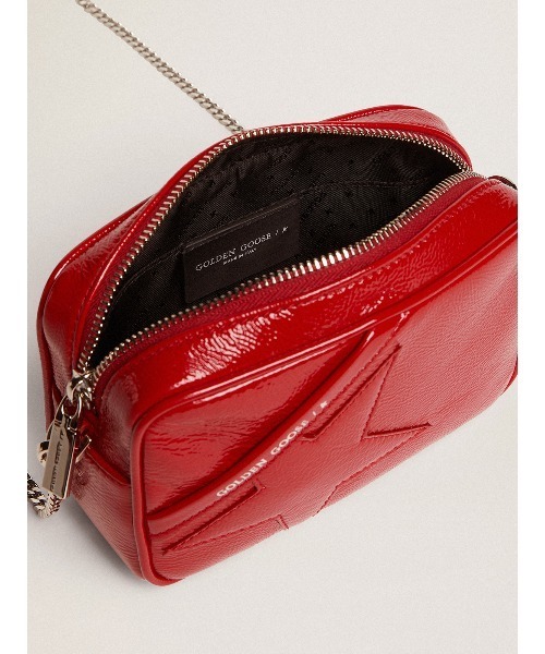 GOLDEN GOOSE（ゴールデングース）の「レディース ミニ Star Bag レッド ペイントレザー トーンオントーン スター（ショルダーバッグ・レディース・レッド・U）」の4枚目の写真