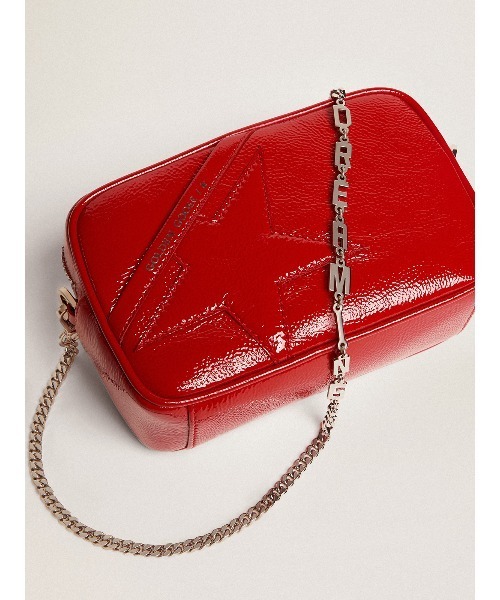 GOLDEN GOOSE（ゴールデングース）の「レディース ミニ Star Bag レッド ペイントレザー トーンオントーン スター（ショルダーバッグ・レディース・レッド・U）」の5枚目の写真