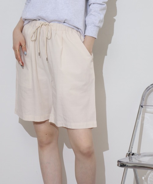 FUNALIVE(ファンアライブ)の「TECH Linen shorts / リネンショートパンツ unisex(その他パンツ・メンズ・ピンク/ブラック/グレイッシュベージュ/ミント/アイボリー・LL/M/L)」の17枚目の写真